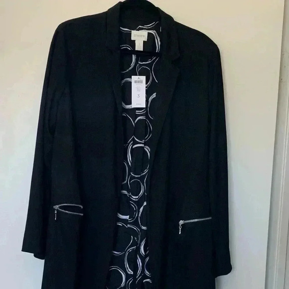 Chico’s Lined Blazer with Pockets - Picture 1 of 6